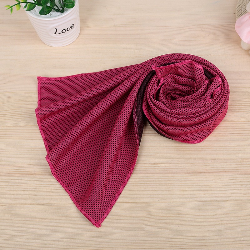 rose red instant sports cooling towel cold down ice wholesale