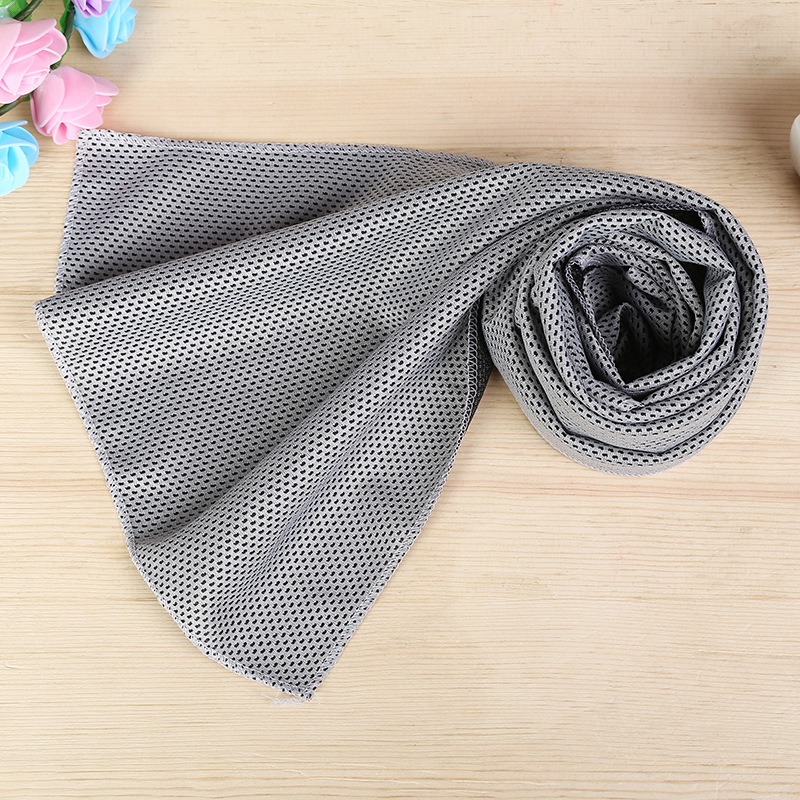 light gray instant sports cooling towel cold down ice wholesale
