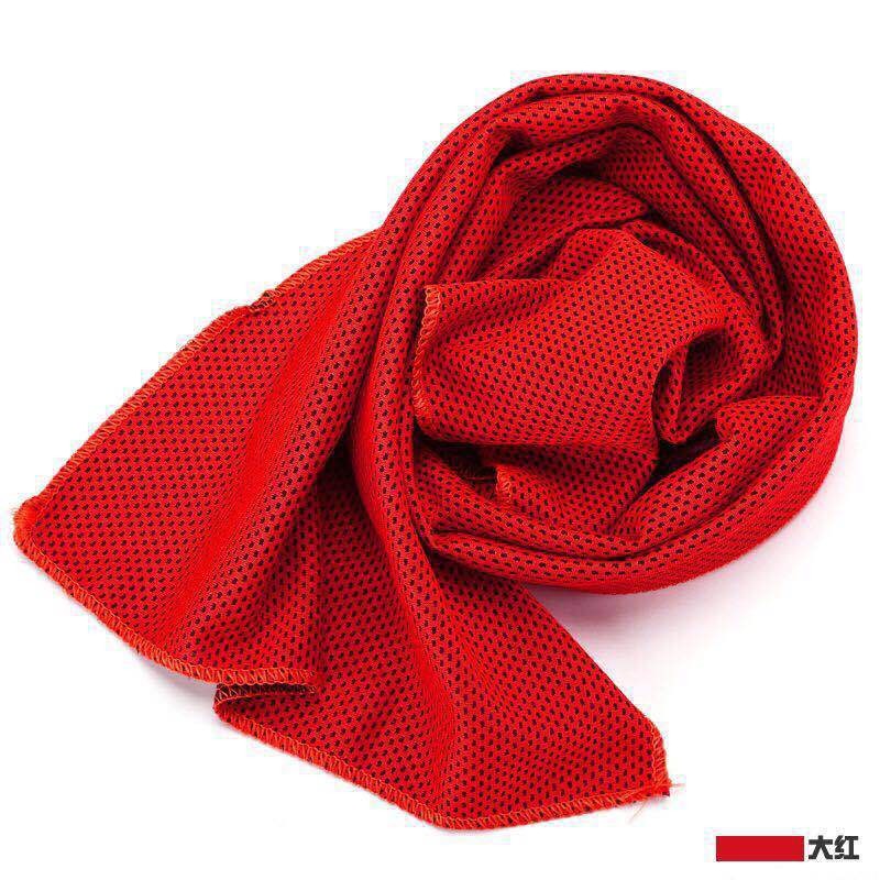 red instant sports cooling towel cold down ice wholesale