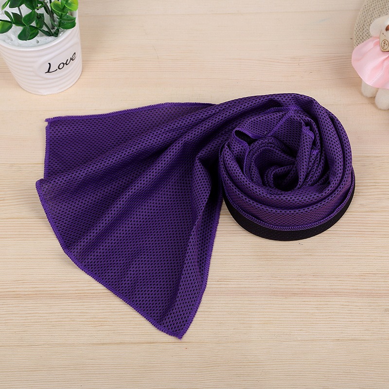 dark violet instant sports cooling towel cold down ice wholesale