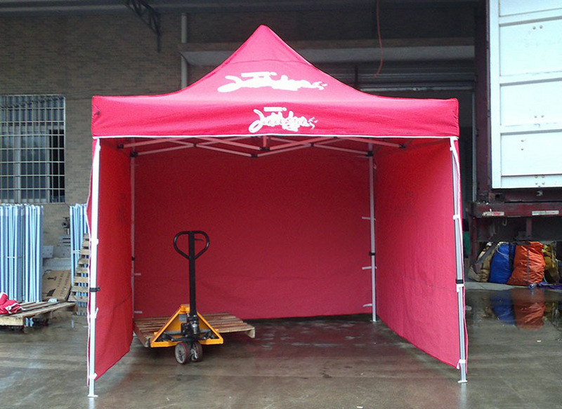 Custom pop up tent with transparent side walls