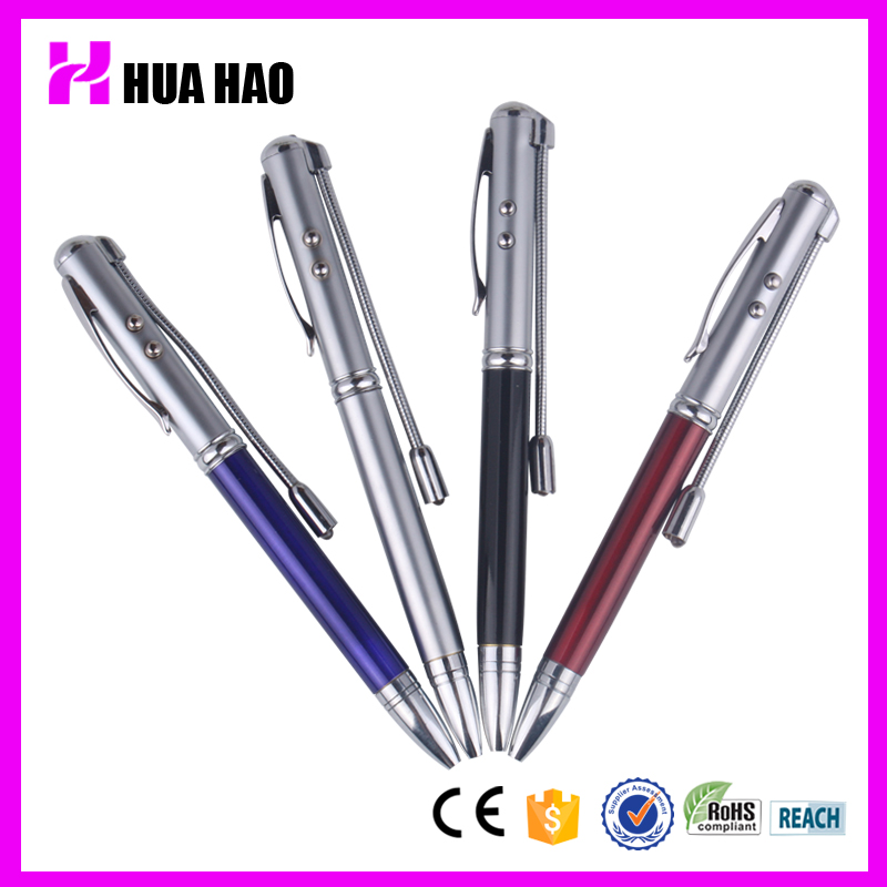 Metal Ballpoint Pen with Laser Pointer & LED light