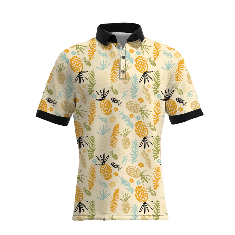 custom polo shirt all-over printing no minimum short sleeve company business work logo