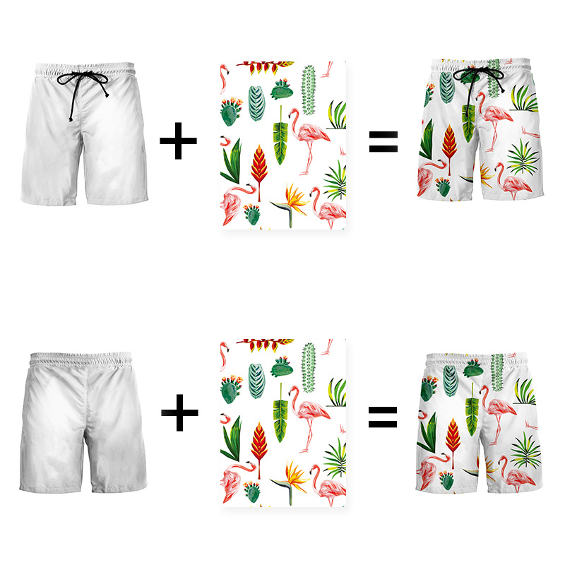 custom men's beach short full color all-over printing design your own swim trunks online