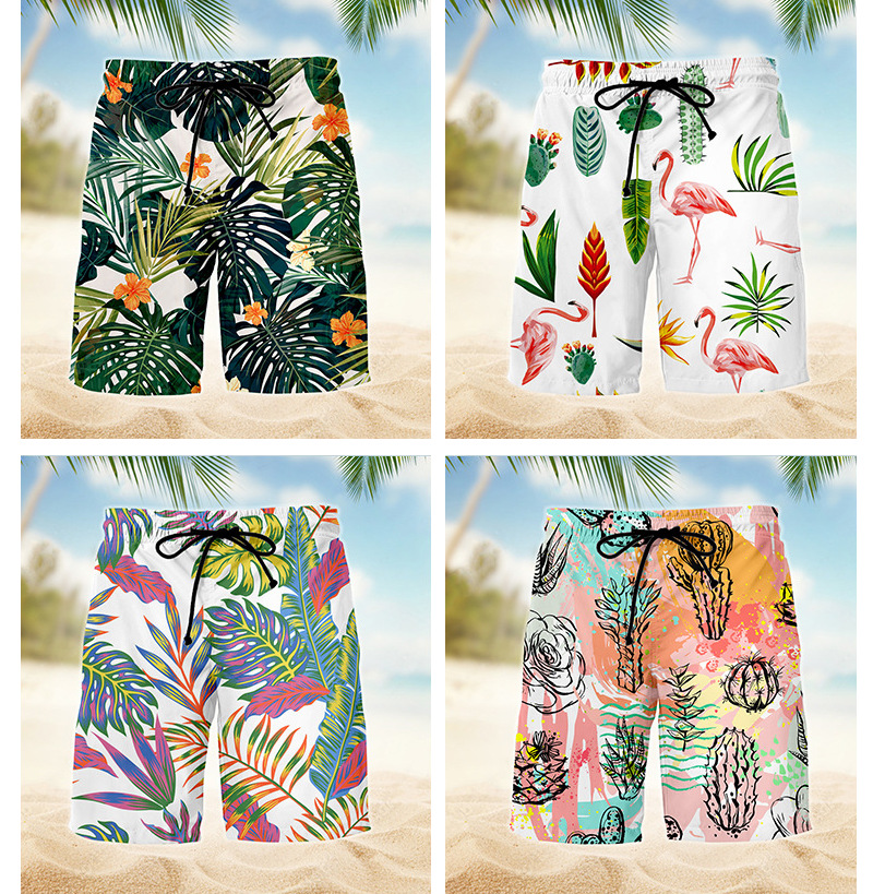 custom men's beach hawaiian short full color all-over printing design your own swim trunks online