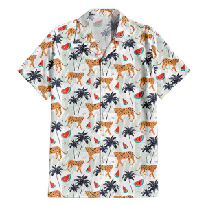 custom printed high quality Hawaiian aloha shirt all over printing no minimum picture summer