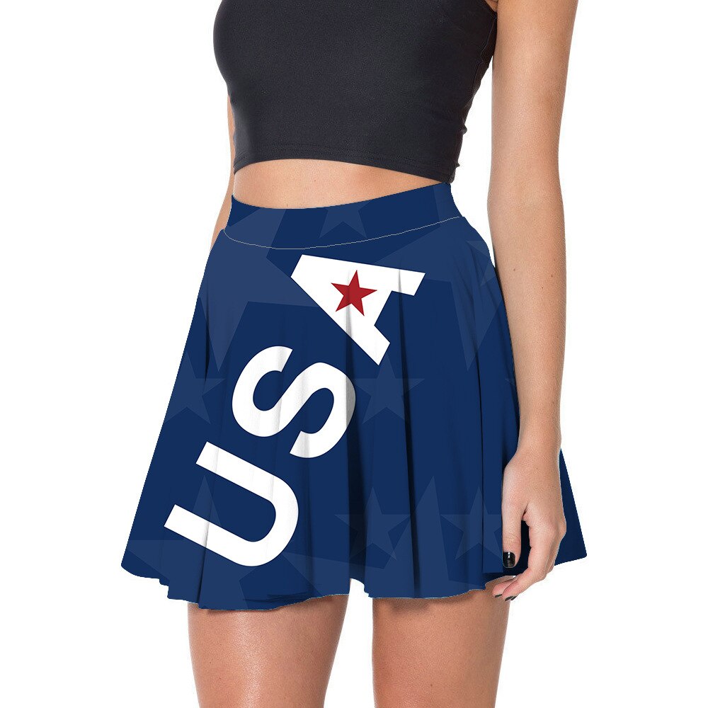custom high waisted pleated mini skirt all-over printing no minimum short skater skirts
