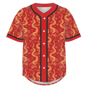 custom all-over printed men's baseball jersey shirts no minimum button short sleeve