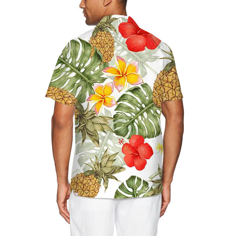 custom notch camp collar men's hawaiian shirt casual printing no minimum vintage large