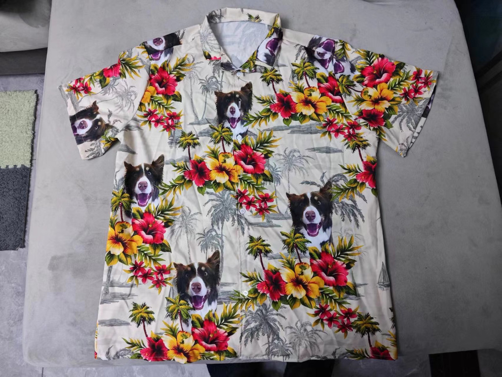 custom Cuban collar shirt all-over full color print no minimum design your own personalized men's