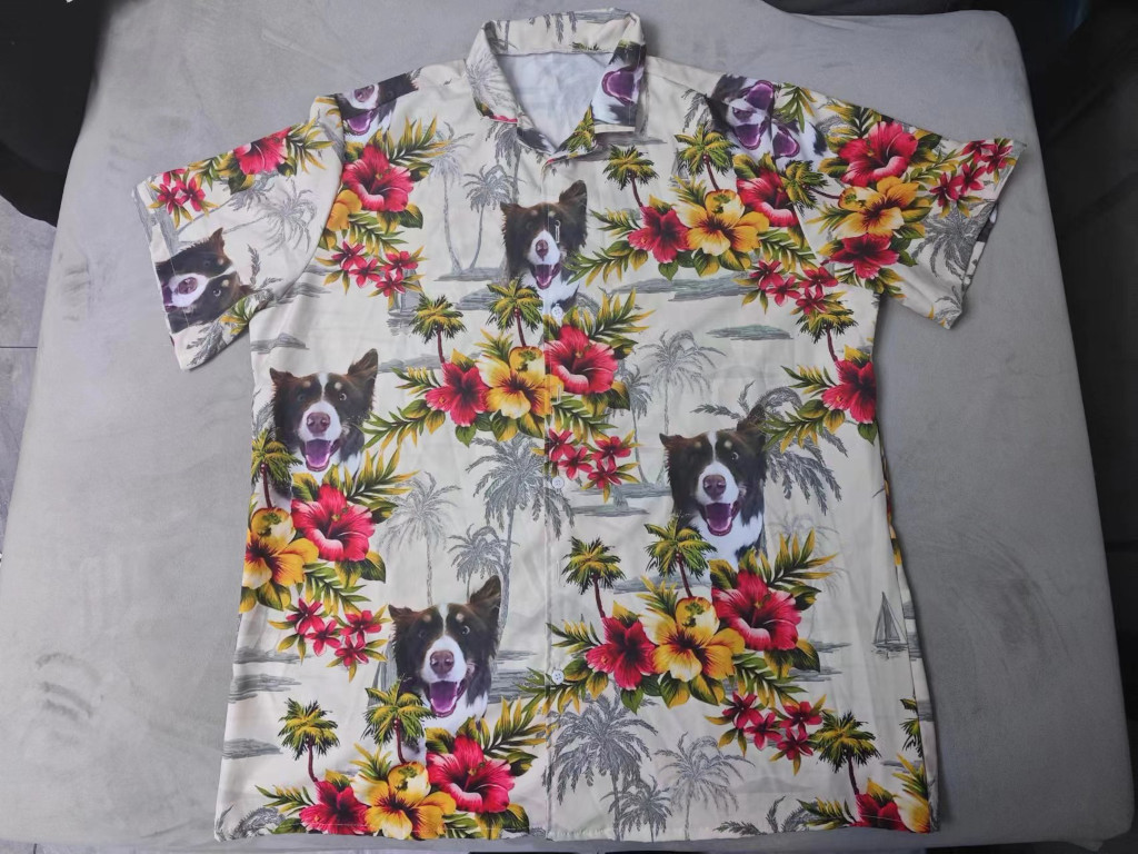 custom Cuban collar shirt all-over full color print no minimum design your own personalized men's