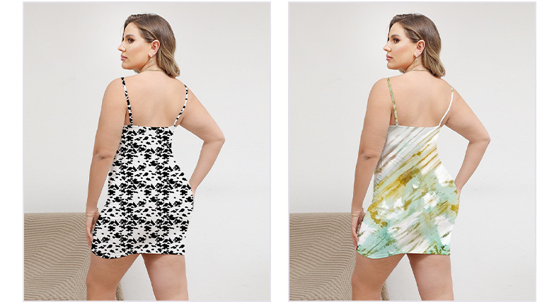 custom plus size women's summer dress all-over printing no minimum mini sleeveless