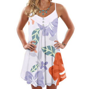 custom all-over printed summer mini dress no minimum