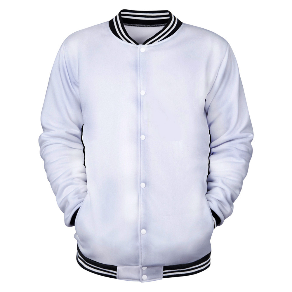 custom winter velvet lined baseball jacket all-over printing no minimum