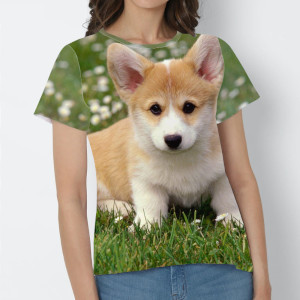 custom all-over printed women's crew neck t-shirt short sleeve summer no minimum