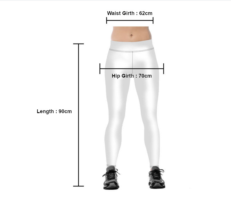 size guide chart custom leggings all-over printing no minimum design your own personalized photo tight yoga pants
