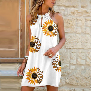 custom all-over printed summer dress no minimum