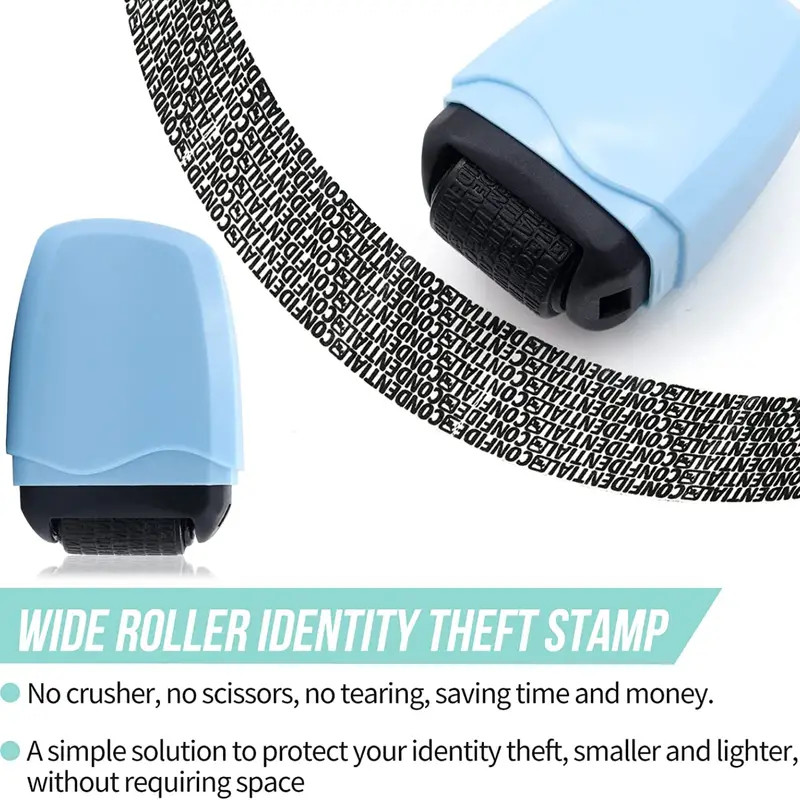 identity protection stamp confidential privacy roller theft