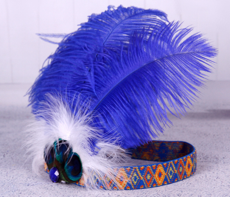 Flapper feather headband wholesale, custom made hair band
