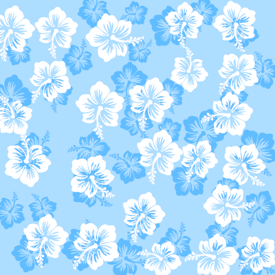 Hawaiian shirt pattern floral image flower picture blue white design background free download