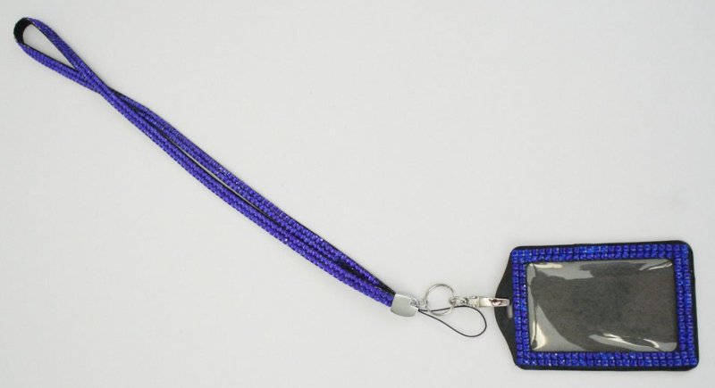 Fashion Sparkly Neck Lanyard with ID Card Holder