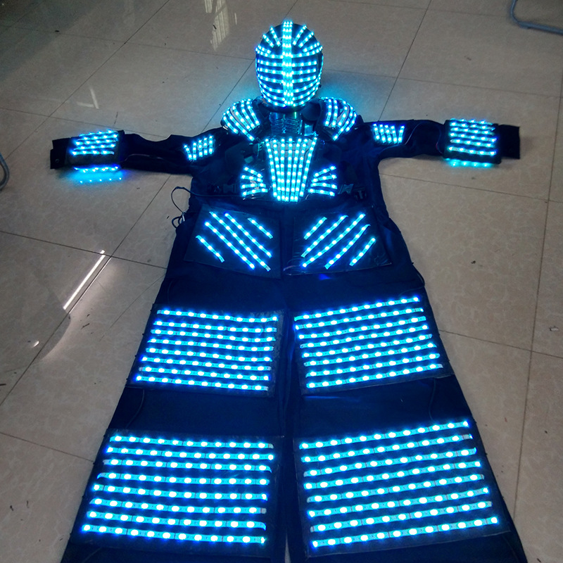 light up led robot suit, extra long LED costume clothing wholesale
