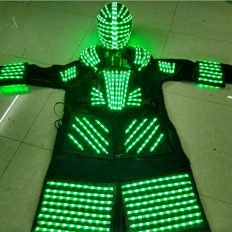 light up led robot suit, extra long LED costume clothing wholesale