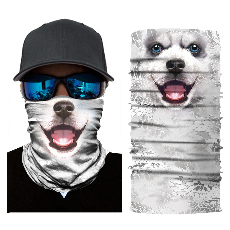 white dog animal neck gaiter wholesale sun UV protection cycling cover face mask