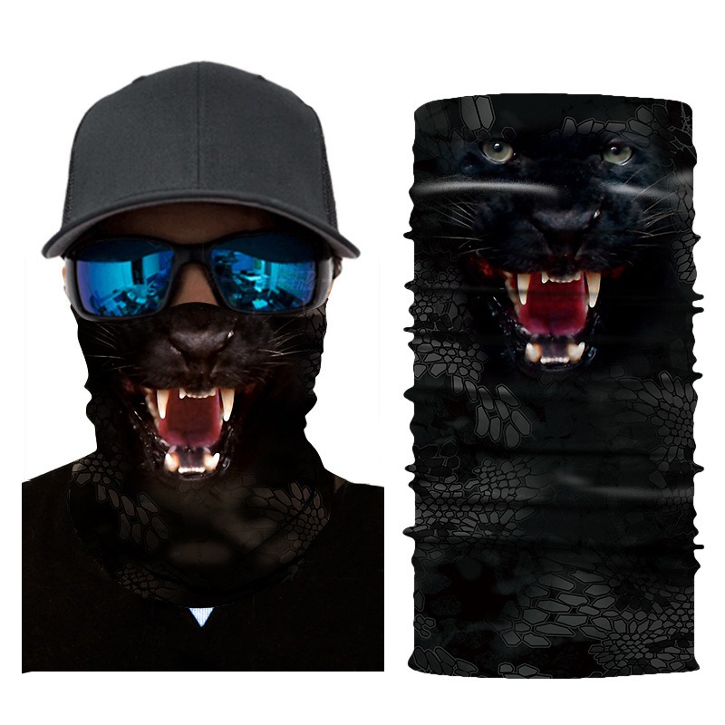 panther animal neck gaiter wholesale sun UV protection cycling cover face mask