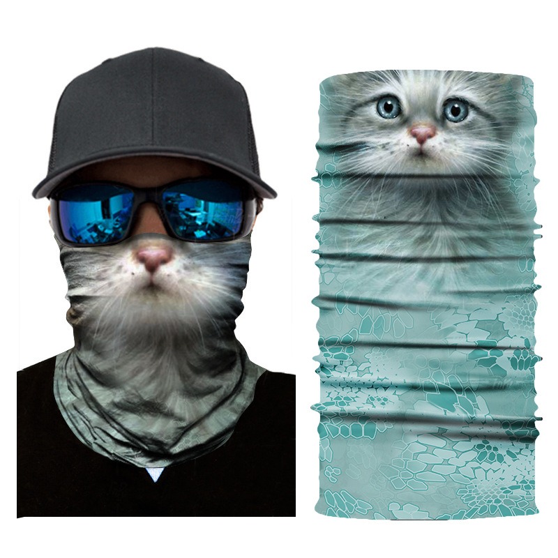 kitten animal neck gaiter wholesale sun UV protection cycling cover face mask