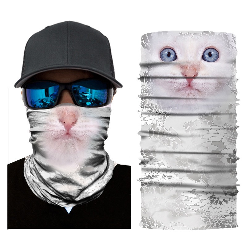 kitten cat animal neck gaiter wholesale sun UV protection cycling cover face mask