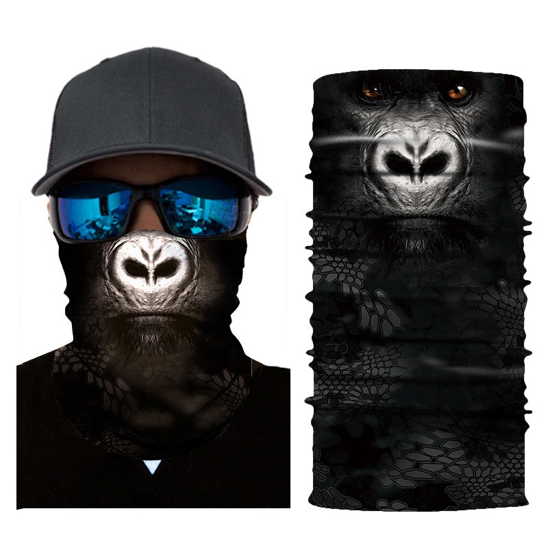 gorilla animal neck gaiter sun UV protection tube face mask warmer wholesale