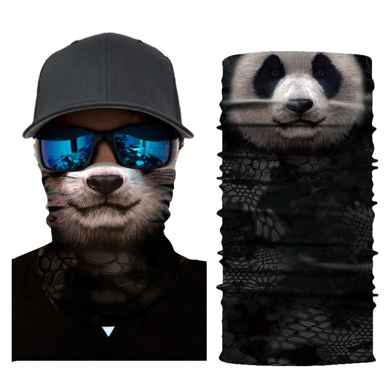 panda animal neck gaiter sun UV protection tube face mask warmer wholesale