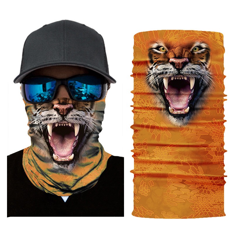tiger animal neck gaiter sun UV protection tube face mask warmer wholesale