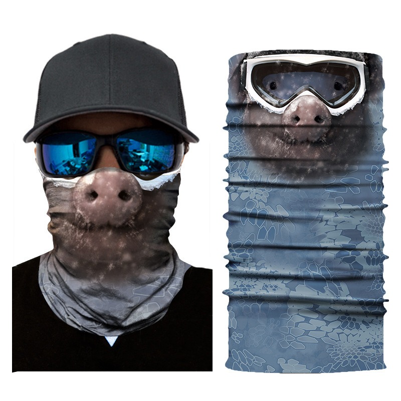 pig animal neck gaiter sun UV protection tube face mask warmer wholesale