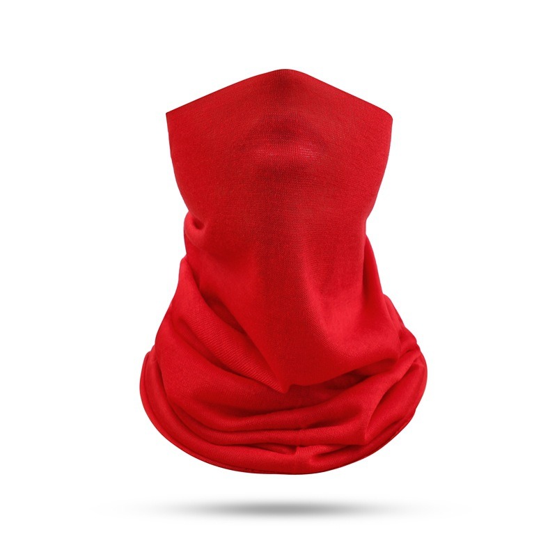 red blank neck gaiter for sale UV protection head wrap scarf