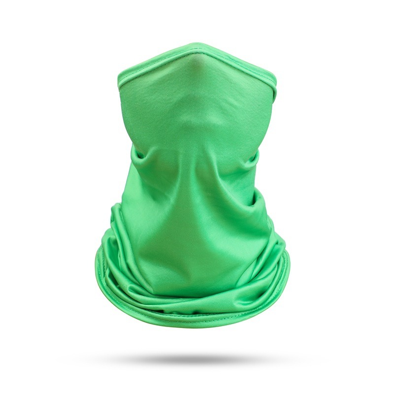 green cooling ice silk blank neck gaiter for sale UV protection sun shade face mask