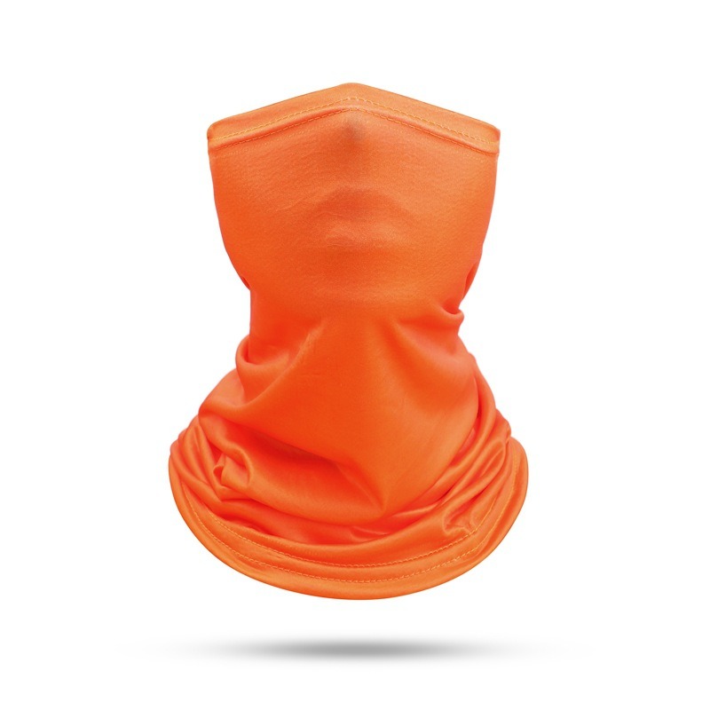 orange cooling ice silk blank neck gaiter for sale UV protection sun shade face mask