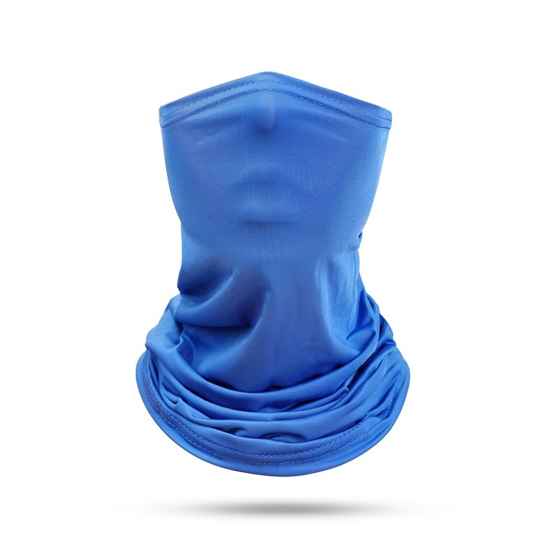 blue cooling ice silk blank neck gaiter for sale UV protection sun shade face mask