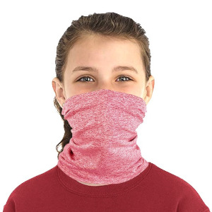 kids neck gaiter mask with filter pocket