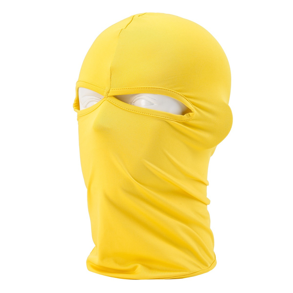 yellow summer anti-UV cycling balaclava, motorcycle full face mask wholesale