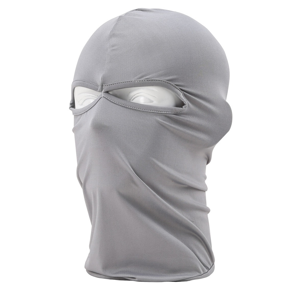 light gray summer anti-UV cycling balaclava, motorcycle full face mask wholesale