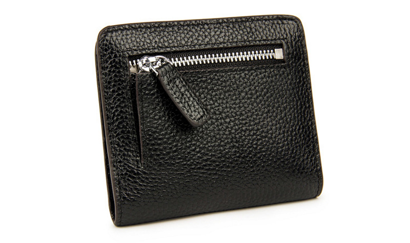 black small genuine leather wallet lady women rfid wholesale