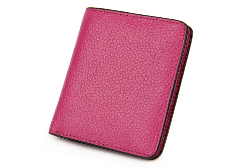 purple small genuine leather wallet lady women rfid wholesale