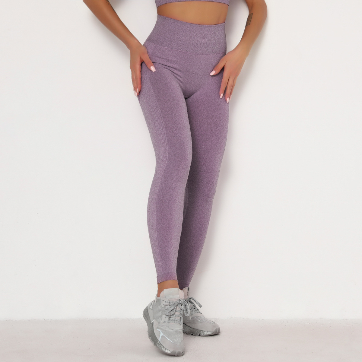 red purple seamless yoga leggings high waist gym pants