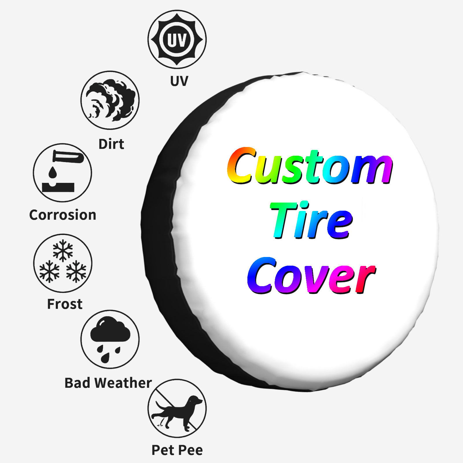 custom print jeep spare tire cover fabric