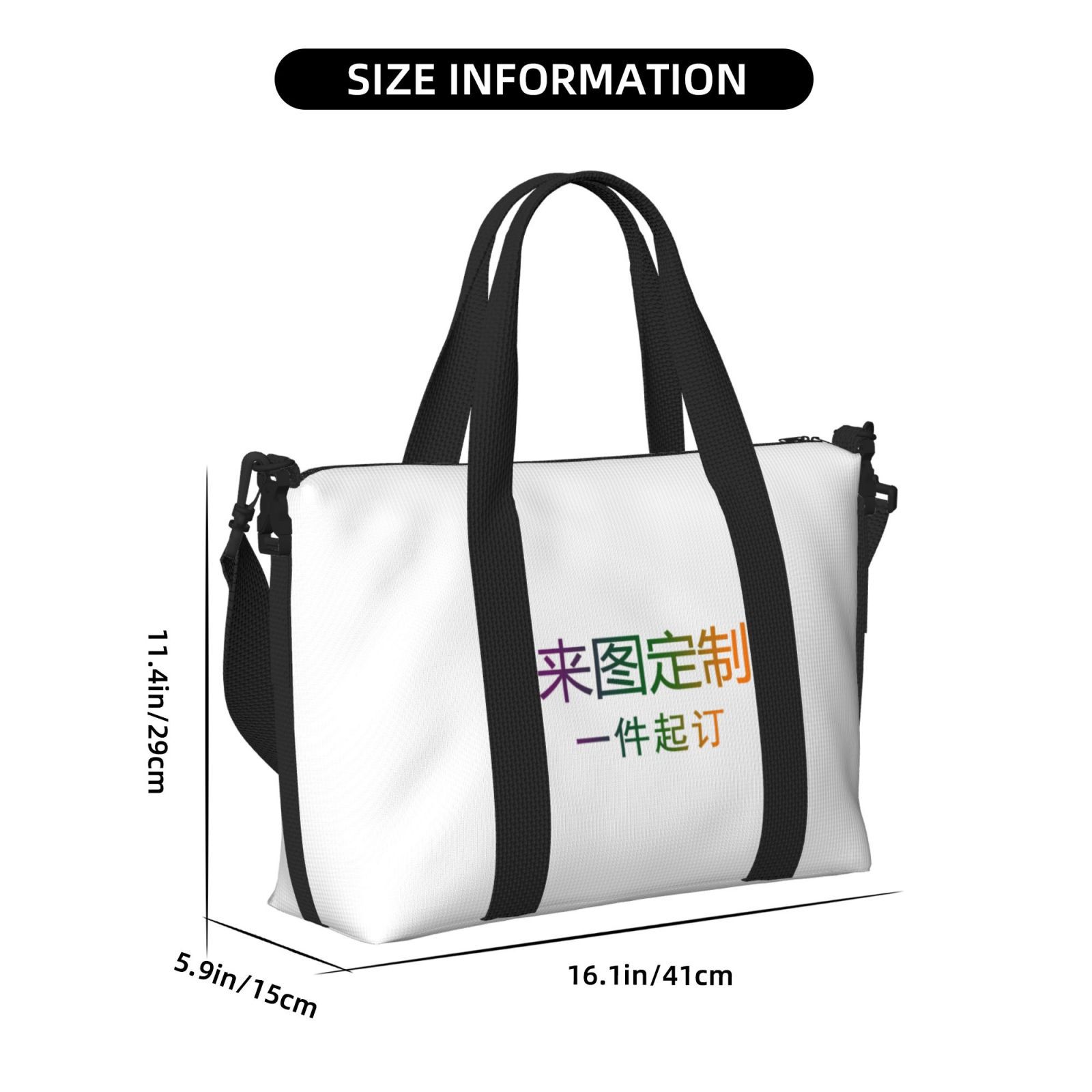 custom tote bag no minimum personalized all over photo printed branded shoulder travel bag crossbody handbag duffle