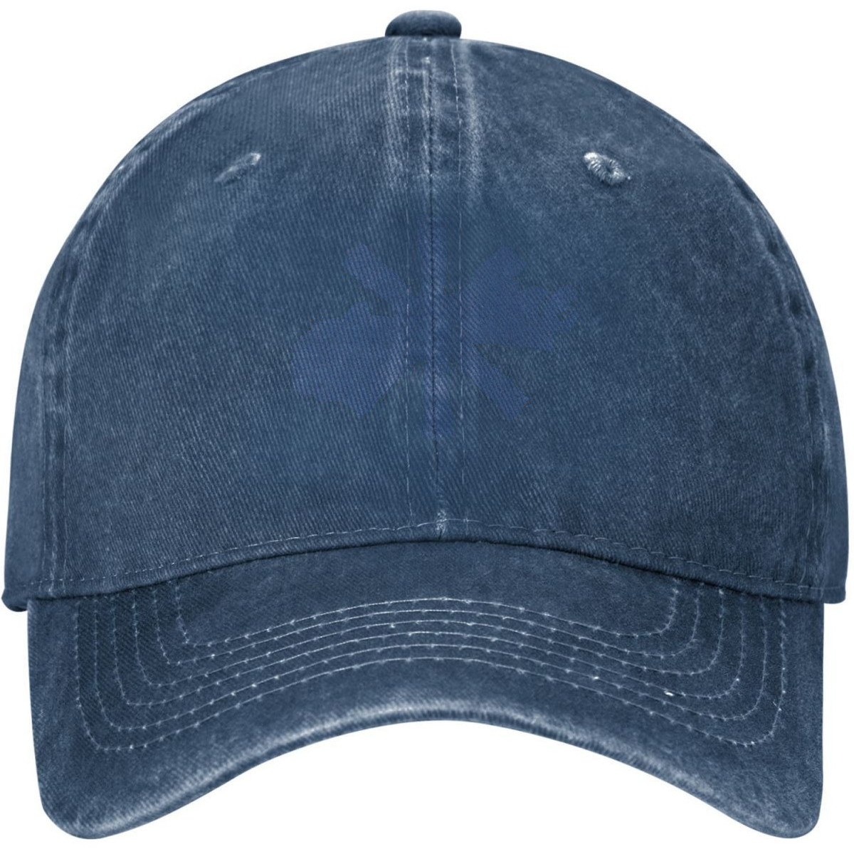 custom navy blue washed denim baseball cap custom navy blue washed denim baseball cap