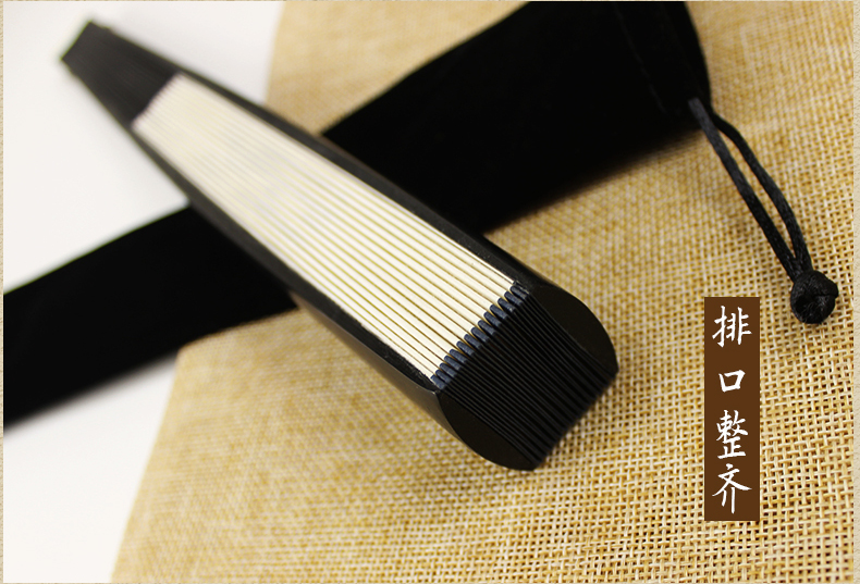 Chinese Xuan Paper Bamboo Folding Fan Printed with Ink Brush Painting