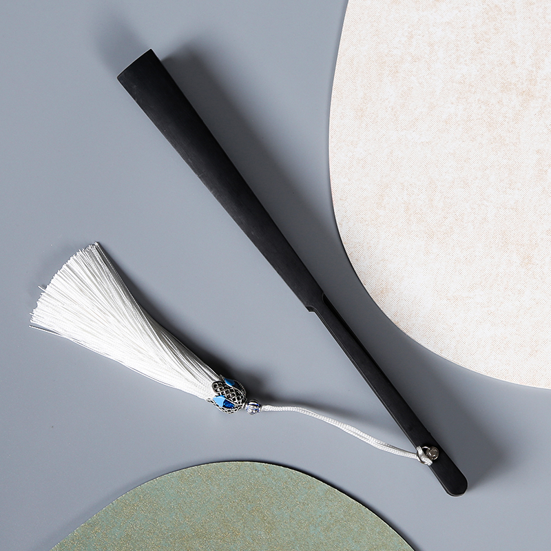 Crown Tassel with Folding Hand Fan